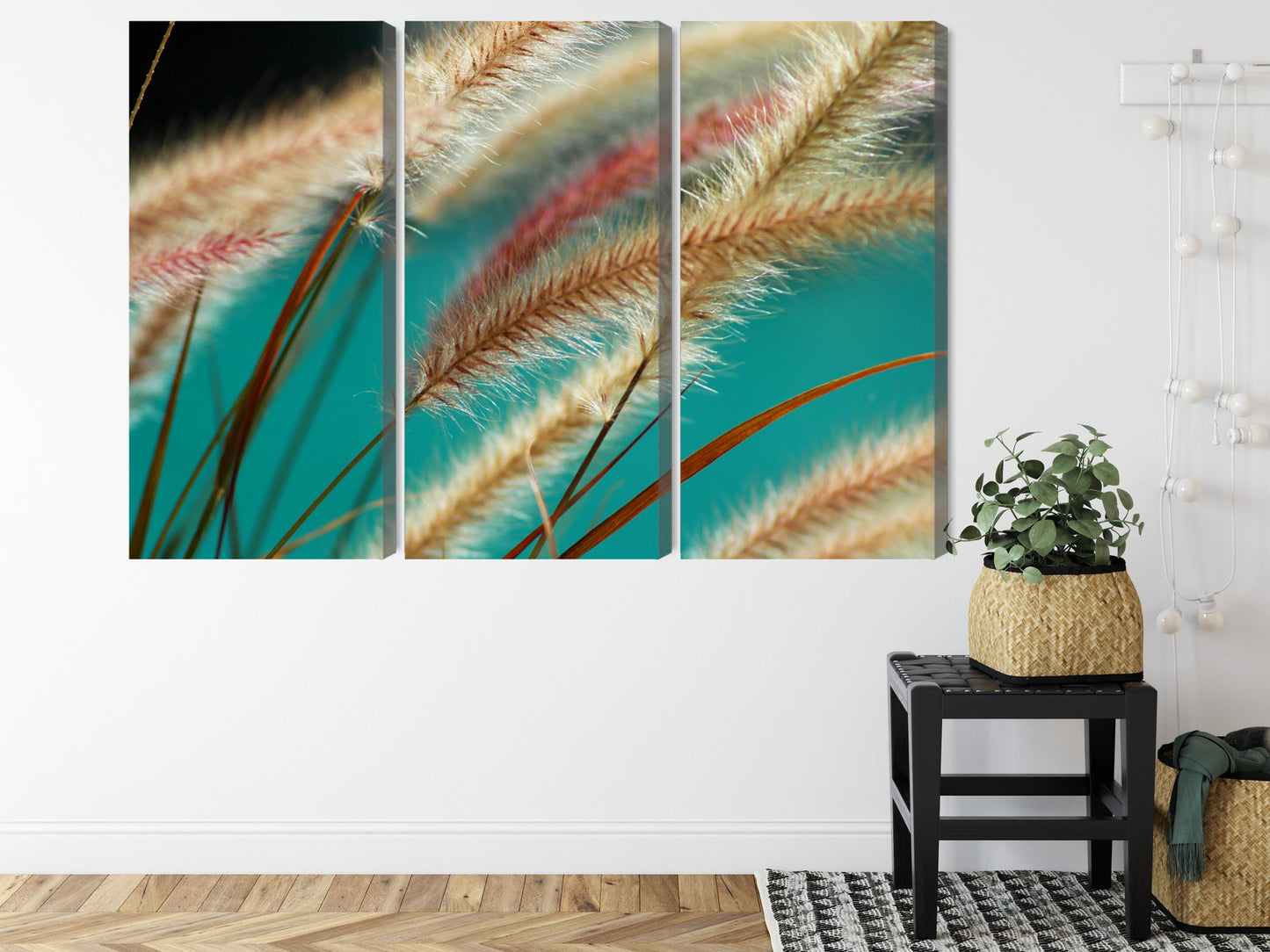 Obraz Wieloczęściowy Liście Makro – natura w detalu do wnętrz nowoczesnych i boho – widok 7