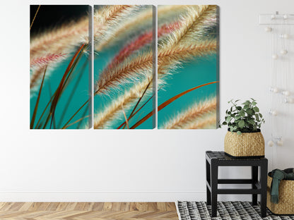 Obraz Wieloczęściowy Liście Makro – natura w detalu do wnętrz nowoczesnych i boho – widok 7