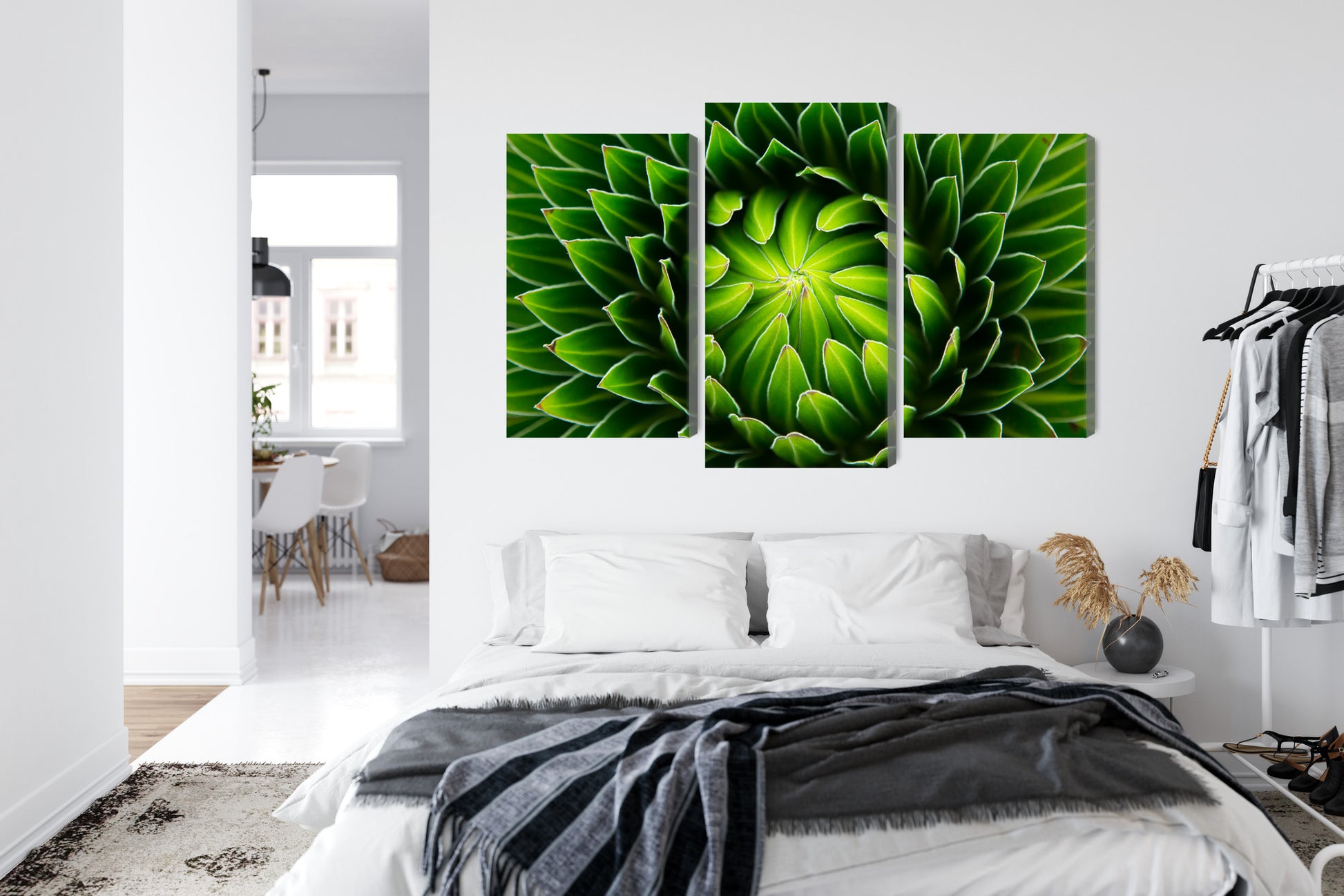 Obraz Wieloczęściowy Roślina Makro – Botaniczny Spokój do wnętrz Biophilic, Skandynawskich i Nowoczesnych – widok 6