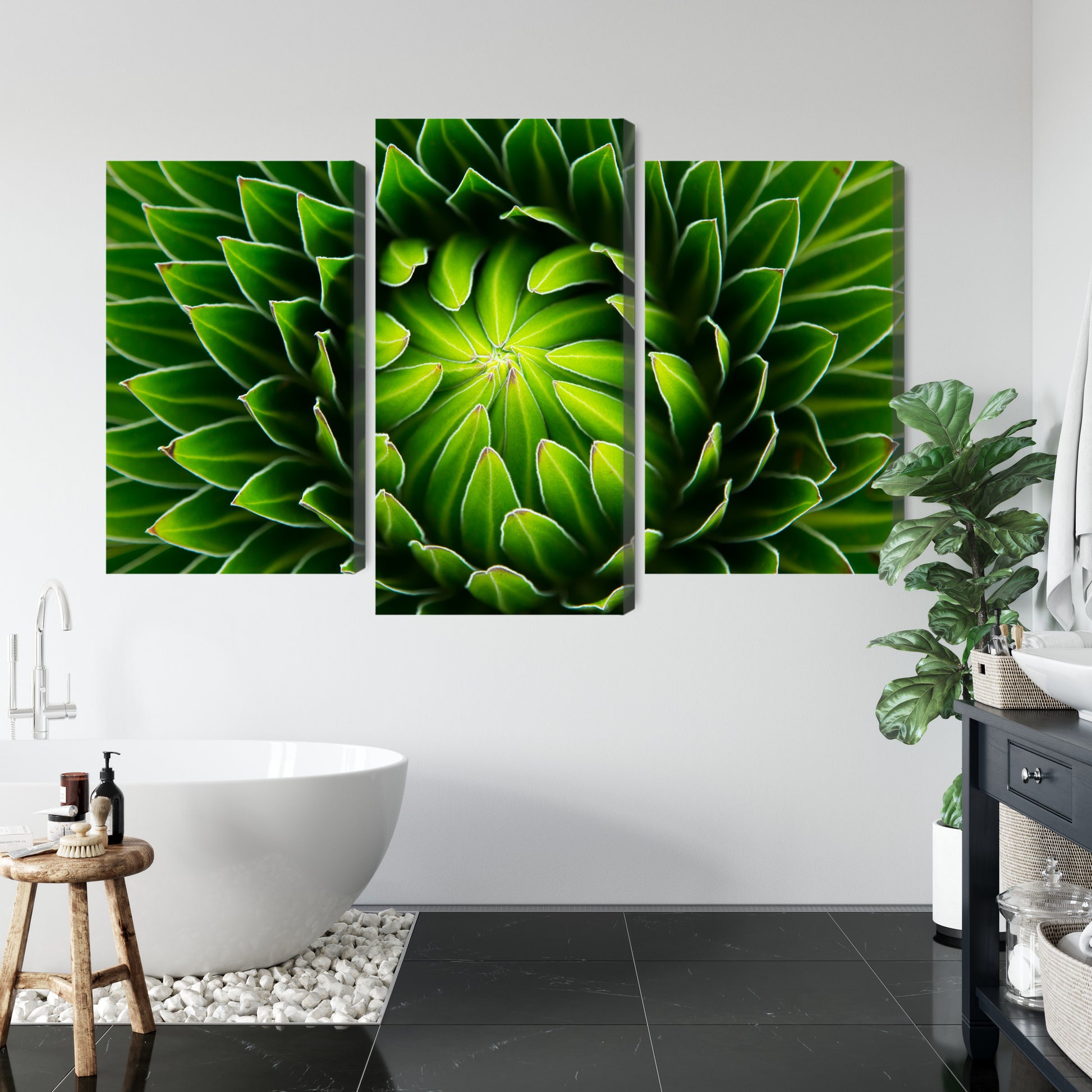 Obraz Wieloczęściowy Roślina Makro – Botaniczny Spokój do wnętrz Biophilic, Skandynawskich i Nowoczesnych – widok 4