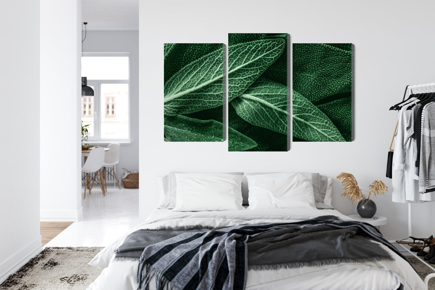 Obraz Wieloczęściowy Szałwia Makro – botaniczny spokój do wnętrz Scandi, Boho i Naturalnych – widok 6