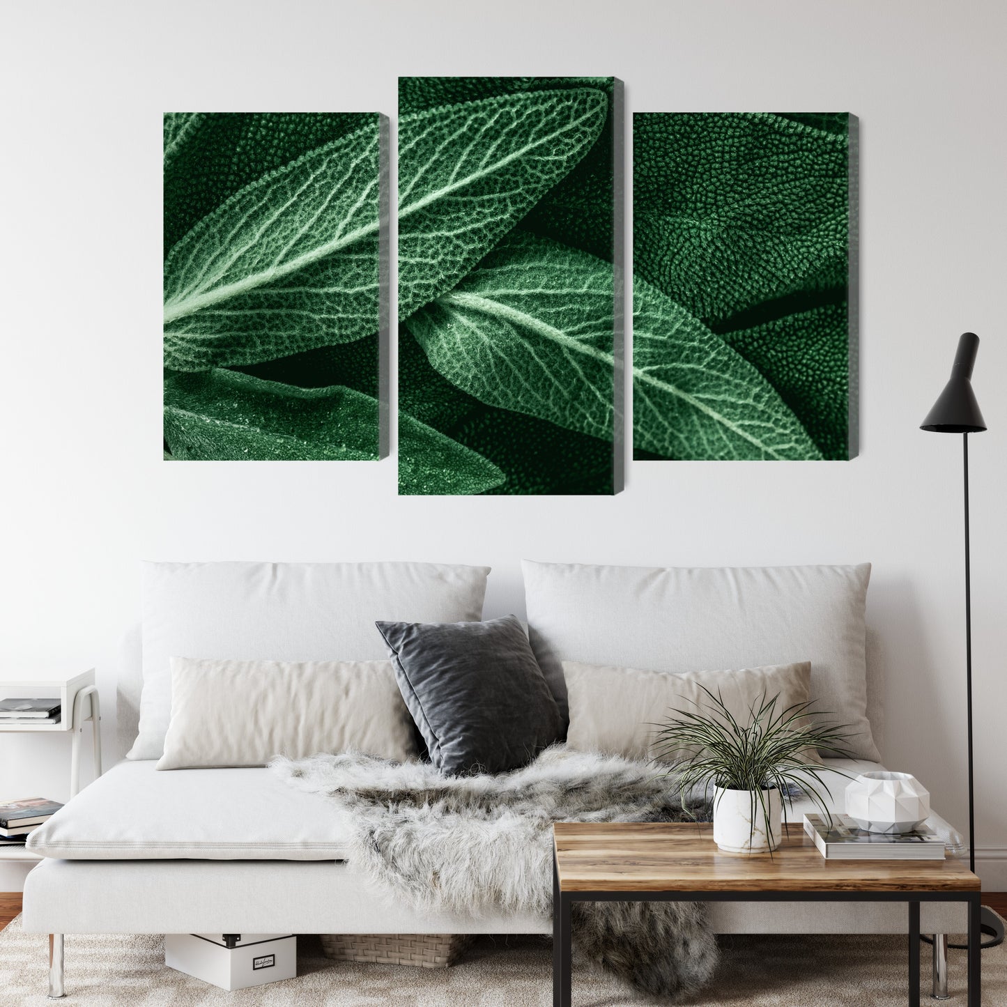 Obraz Wieloczęściowy Szałwia Makro – botaniczny spokój do wnętrz Scandi, Boho i Naturalnych – widok 3