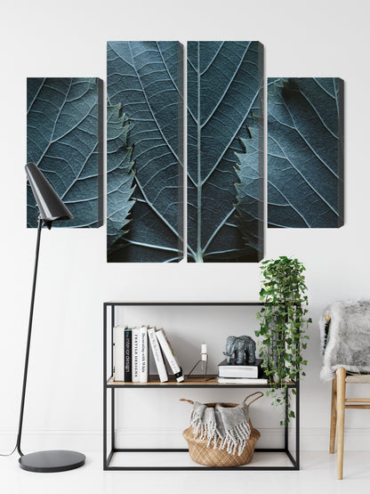 Obraz Wieloczęściowy Liście w Makro – botaniczny akcent 3D do wnętrz nowoczesnych i urban jungle – widok 8