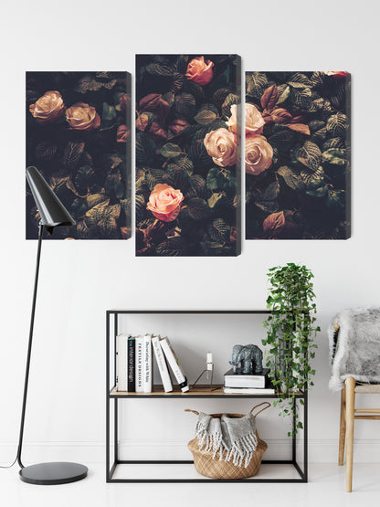 Obraz Wieloczęściowy Pastelowe Róże – romantyczna kompozycja do wnętrz Shabby Chic i Prowansalskich – widok 8