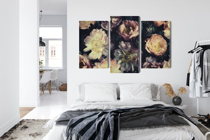 Obraz Wieloczęściowy Bukiet Kwiatów – vintage, romantyczny do wnętrz shabby chic i klasycznych – widok 6