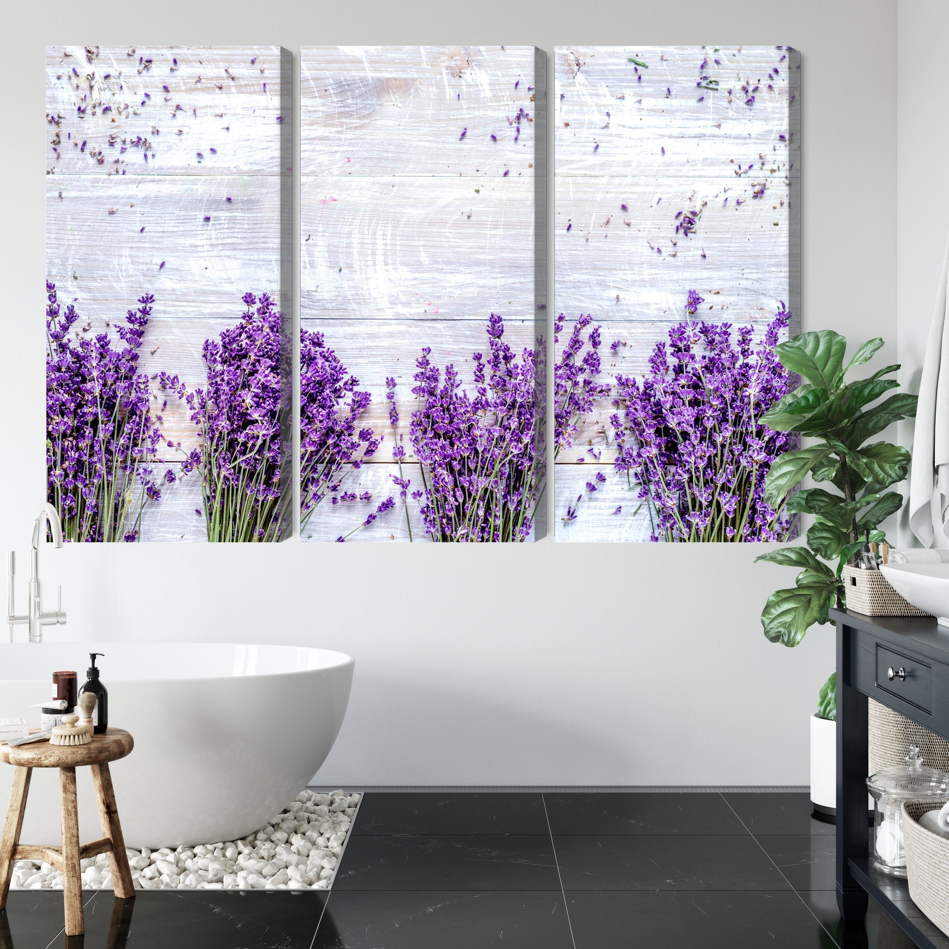 Obraz Wieloczęściowy Lawenda – Prowansalski spokój do wnętrz Rustykalnych i Shabby Chic – widok 4