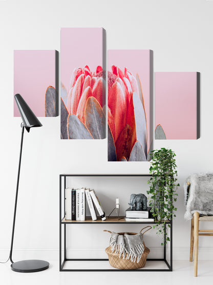 Obraz Wieloczęściowy Królewska Protea – botaniczna elegancja do wnętrz nowoczesnych i boho glam – widok 8