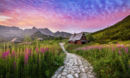 Obraz Wieloczęściowy Tatry Hala Gąsienicowa – górski pejzaż do wnętrz skandynawskich i naturalnych 250x150