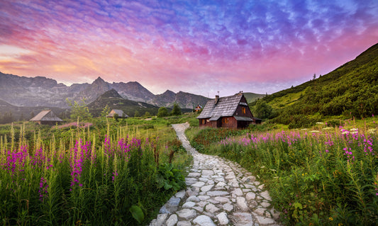Obraz Wieloczęściowy Tatry Hala Gąsienicowa – górski pejzaż do wnętrz skandynawskich i naturalnych 250x150