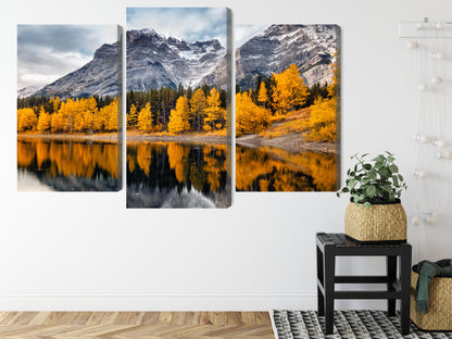 Obraz Wieloczęściowy Park Narodowy Banff – górska panorama do wnętrz naturalnych, skandynawskich i nowoczesnych – widok 7