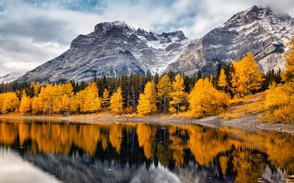 Obraz Wieloczęściowy Park Narodowy Banff – majestatyczny krajobraz do wnętrz skandynawskich i nowoczesnych 240x150