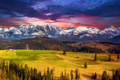 Obraz Wieloczęściowy Tatry Polskie – spokojny krajobraz do wnętrz minimalistycznych i naturalnych 180x120