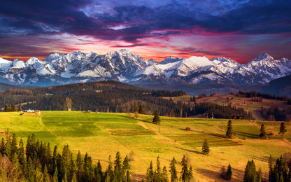 Obraz Wieloczęściowy Polskie Tatry – górski krajobraz do wnętrz nowoczesnych, skandynawskich i naturalnych 240x150