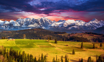 Obraz Wieloczęściowy Polskie Tatry – majestatyczny krajobraz górski do wnętrz skandynawskich i naturalnych 250x150