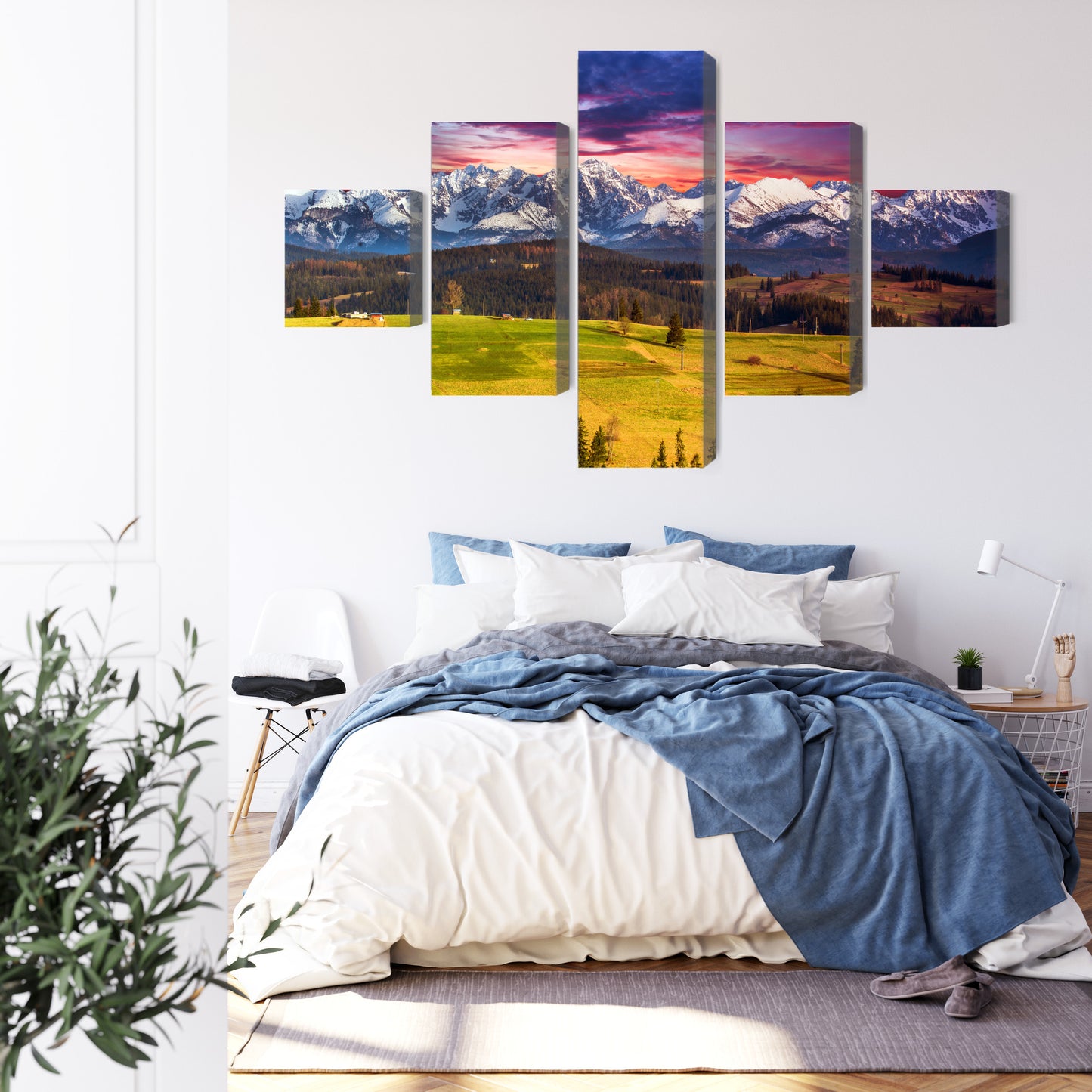 Obraz Wieloczęściowy Polskie Tatry – majestatyczny krajobraz górski do wnętrz skandynawskich i naturalnych – widok 2