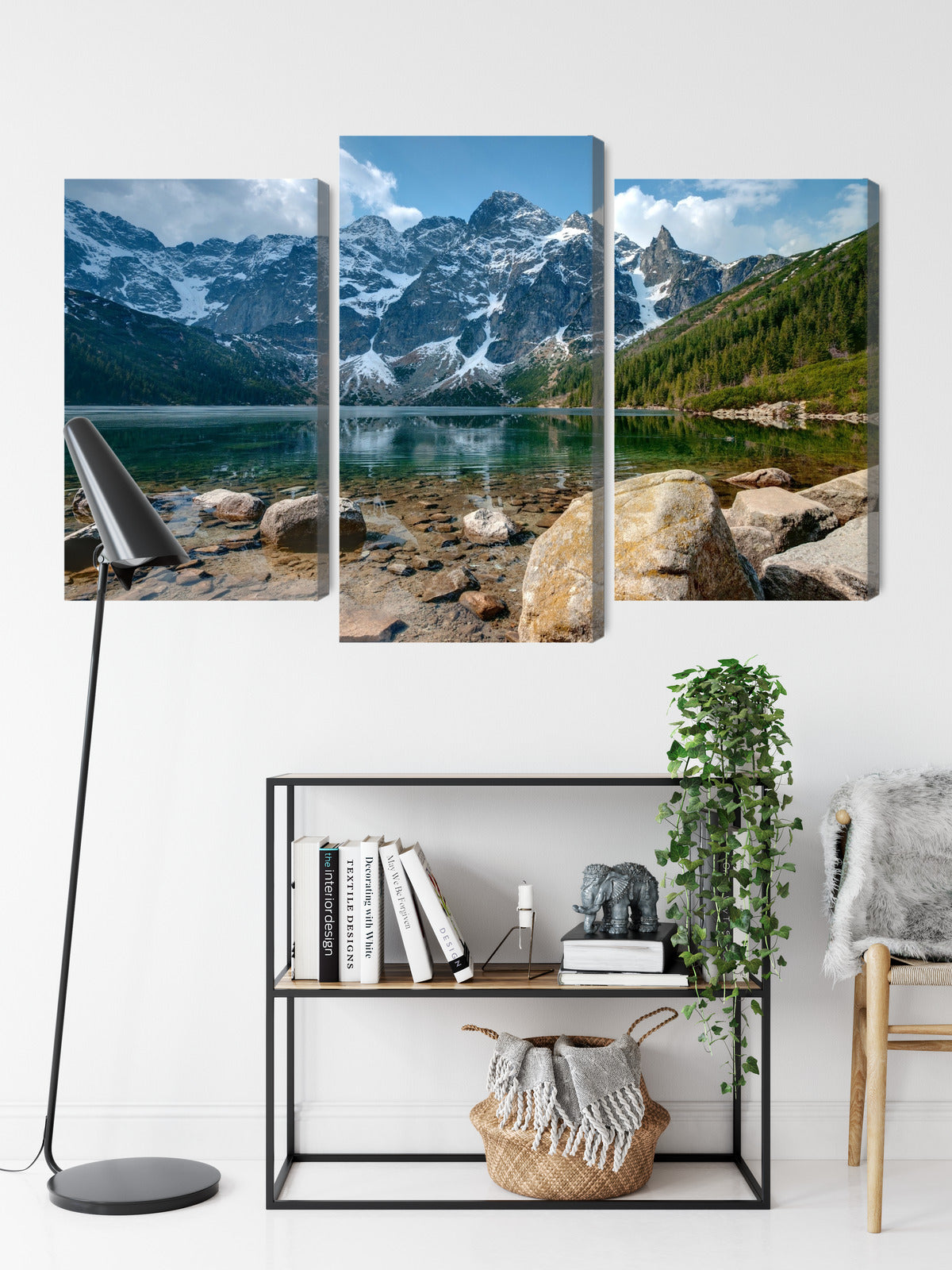 Obraz Wieloczęściowy Morskie Oko w Tatrach – górska panorama do wnętrz rustykalnych i nowoczesnych – widok 8