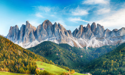 Obraz Wieloczęściowy Dolomity – alpejska panorama do wnętrz nowoczesnych, skandynawskich i naturalnych 250x150
