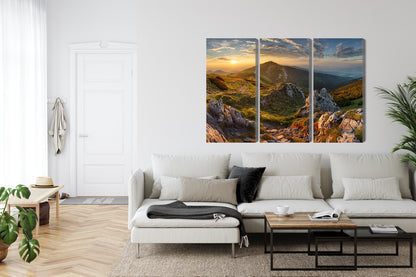 Obraz Wieloczęściowy Chlebowy Szczyt – majestatyczna panorama górska do wnętrz naturalnych, rustykalnych i skandynawskich – widok 5