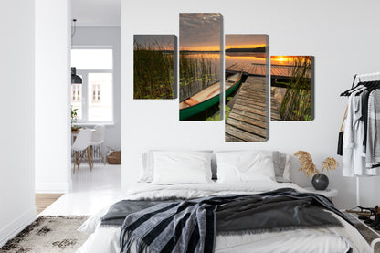 Obraz Wieloczęściowy Letni Wschód Słońca – spokojny i słoneczny do wnętrz boho, nowoczesnych i hygge – widok 6