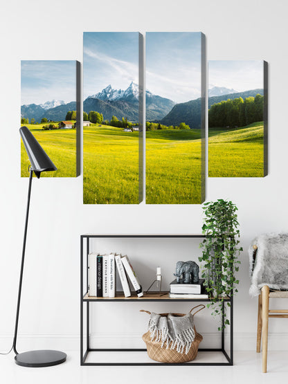 Obraz Wieloczęściowy Alpejski Krajobraz – spokojna panorama do wnętrz nowoczesnych, skandynawskich i minimalistycznych. – widok 8