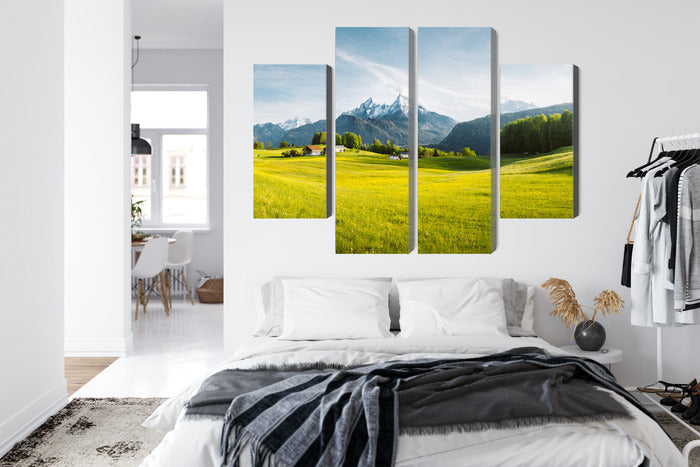 Obraz Wieloczęściowy Alpejski Krajobraz – spokojna panorama do wnętrz nowoczesnych, skandynawskich i minimalistycznych. – widok 6
