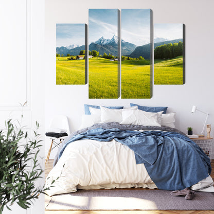 Obraz Wieloczęściowy Alpejski Krajobraz – spokojna panorama do wnętrz nowoczesnych, skandynawskich i minimalistycznych. – widok 2