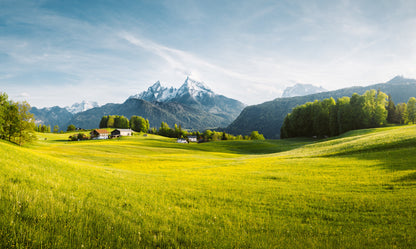 Obraz Wieloczęściowy Górski Krajobraz w Alpach – spokojna panorama do wnętrz nowoczesnych i minimalistycznych 250x150
