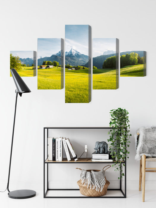 Obraz Wieloczęściowy Górski Krajobraz w Alpach – spokojna panorama do wnętrz nowoczesnych i minimalistycznych – widok 8