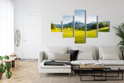 Obraz Wieloczęściowy Górski Krajobraz w Alpach – spokojna panorama do wnętrz nowoczesnych i minimalistycznych – widok 5
