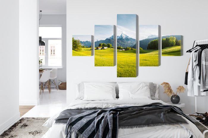 Obraz Wieloczęściowy Górski Krajobraz w Alpach – spokojna panorama do wnętrz nowoczesnych i minimalistycznych – widok 6
