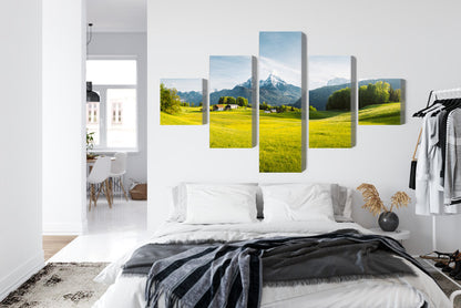 Obraz Wieloczęściowy Górski Krajobraz w Alpach – spokojna panorama do wnętrz nowoczesnych i minimalistycznych – widok 6