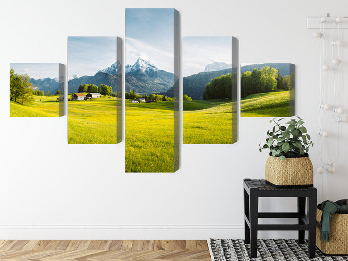 Obraz Wieloczęściowy Górski Krajobraz w Alpach – spokojna panorama do wnętrz nowoczesnych i minimalistycznych – widok 7