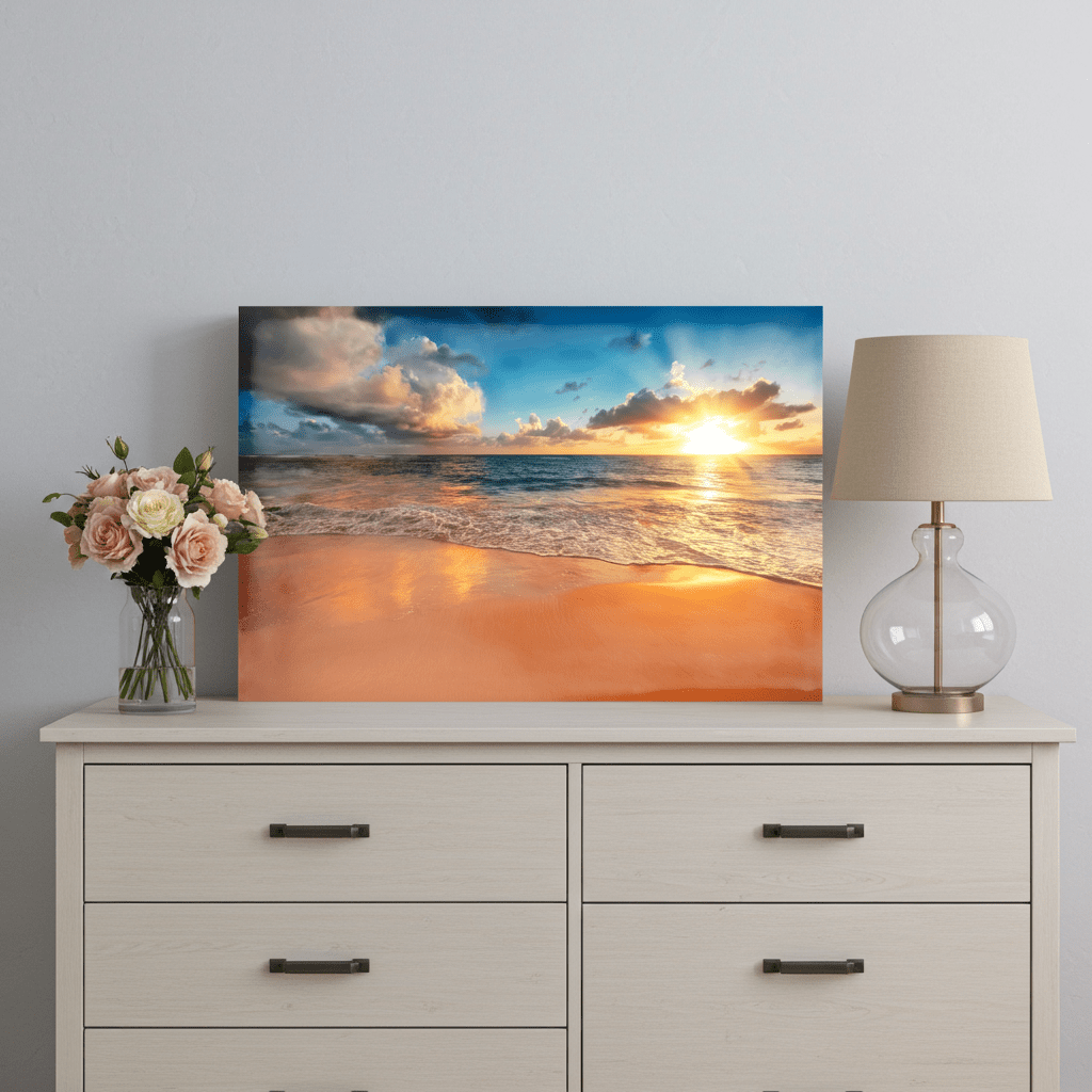 Obraz Na Płótnie Zachód Słońca Nad Morzem - Artavia