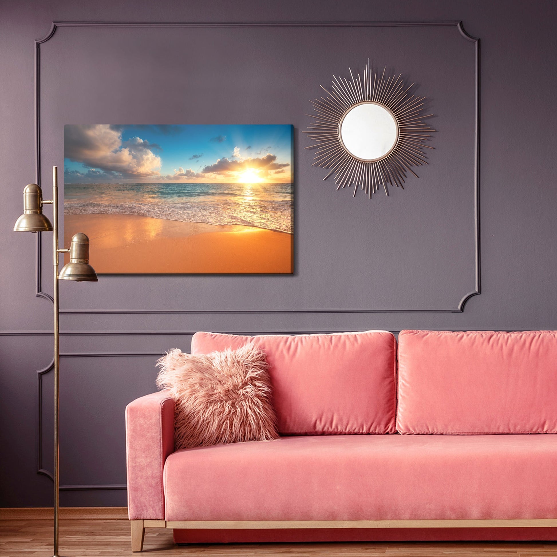 Obraz Na Płótnie Zachód Słońca Nad Morzem - Artavia